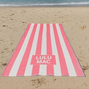 Lulu Mac Pink Darby Beach Towel